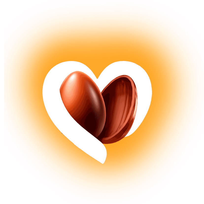 Coração com Ovo de Páscoa